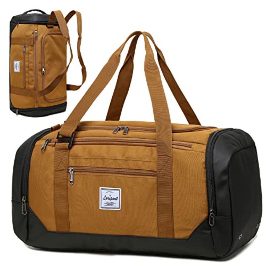 Shoe Bag Travel - メンズトラベルダッフルバッグ 40L 中型スポーツジムバッグ ウェットポケットとシューズコンパートメント付き ウィークエンダーオーバーナイトバックパック 旅行用