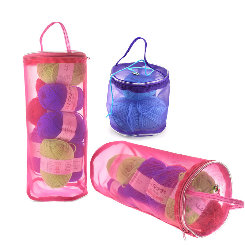 Travel Accessories To Sew - Koknit-丸いかぎ針編みのかぎ針編みのバッグ,ナイロンクラフトバッグ,収納バスケット,トラベルソーイングツール,ソーイングアクセサリー