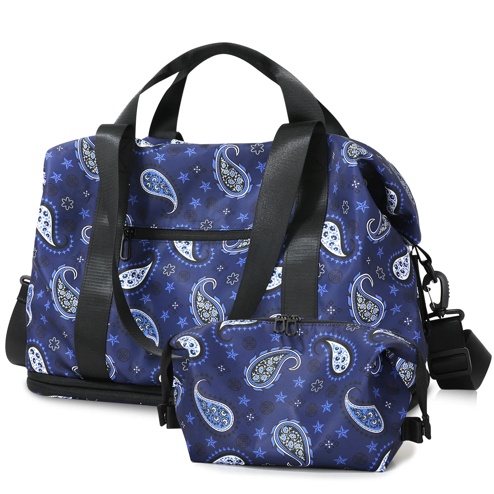 Shoe Bag Travel - CANBOUN ウィークエンドトラベルバッグ 拡張スペース スポーツトラベルバッグ 2点セット 靴コンパートメント付き