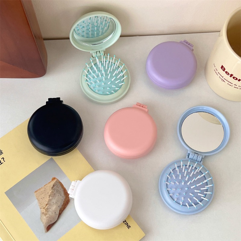 Travel Accessories For 2 Year Old - 子供用ミニトラベルブラシ,シンプル,無地,女の子用マッサージコーム,子供用ヘアアクセサリー,ファッショナブル,1個