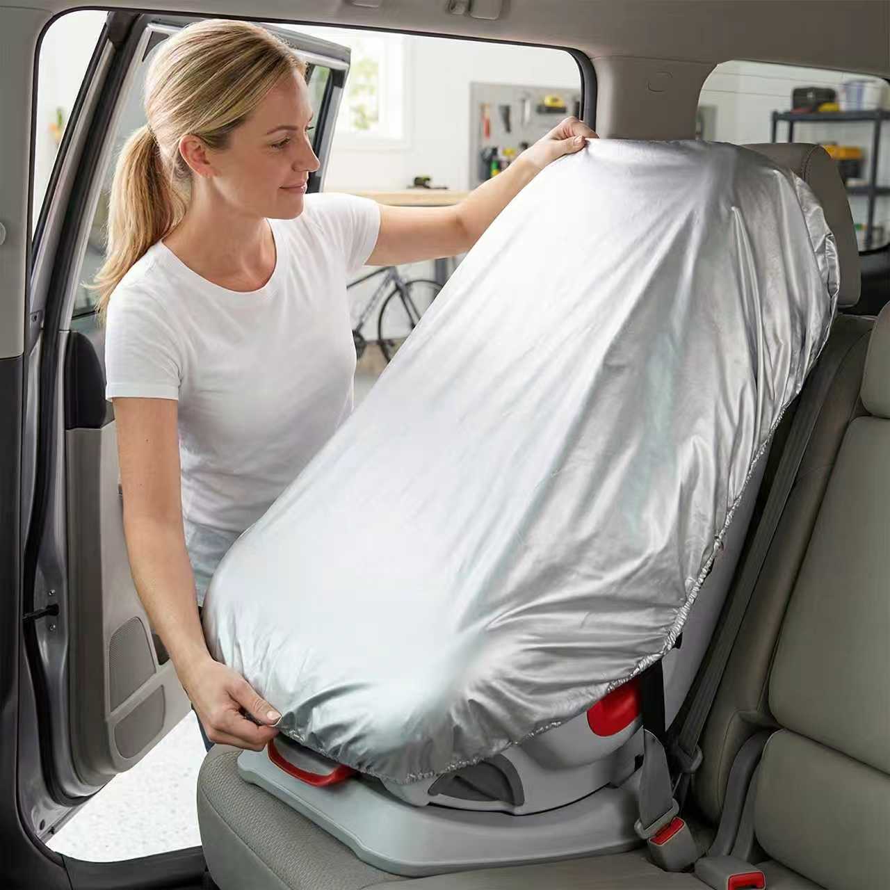 Travel Accessories For 2 Year Old - 1PC シルバーベビーカーシートサンシェードカバーは熱と太陽の紫外線を遮断しますユニバーサルベビートラベルアクセサリー