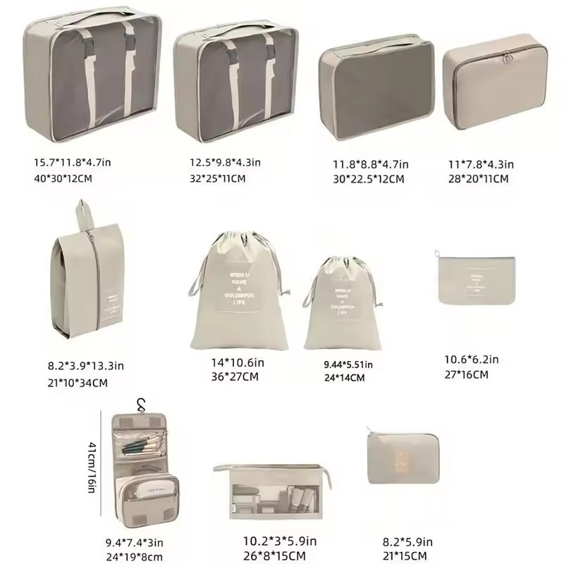 旅行用収納バッグセット 7/8/9/10点セット デジタルト - Shoe Bag Travel のレビューと価格