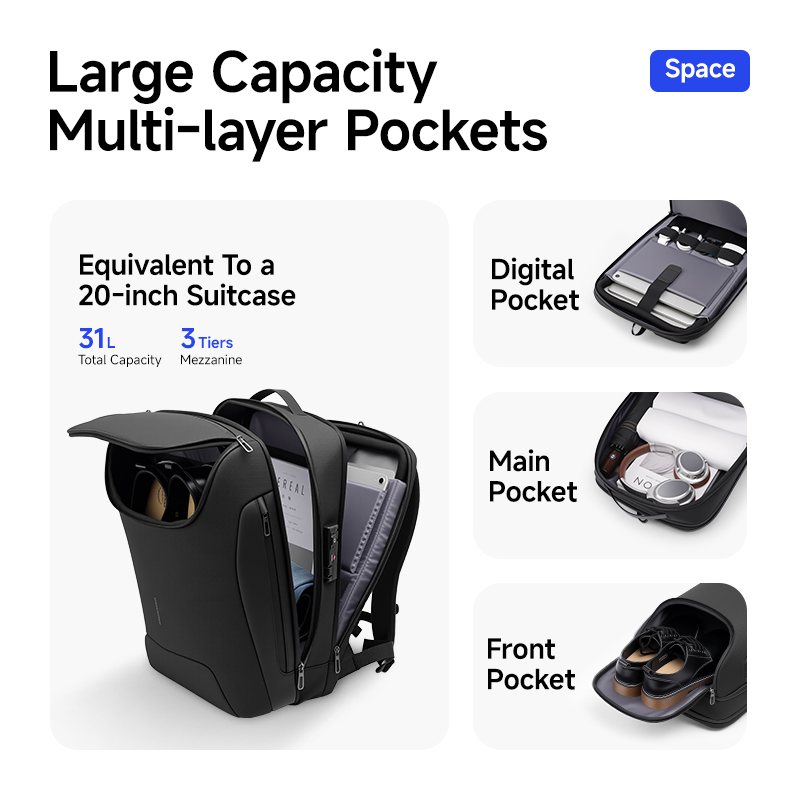 MARK RYDEN 31L スマートメンズバックパック T - Shoe Bag Travel のレビューと価格