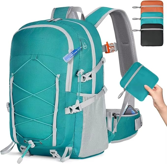40L 新型パッカブルポリエステルハイキングデイパック軽量防 - Packable Daypack Foldable のレビューと価格