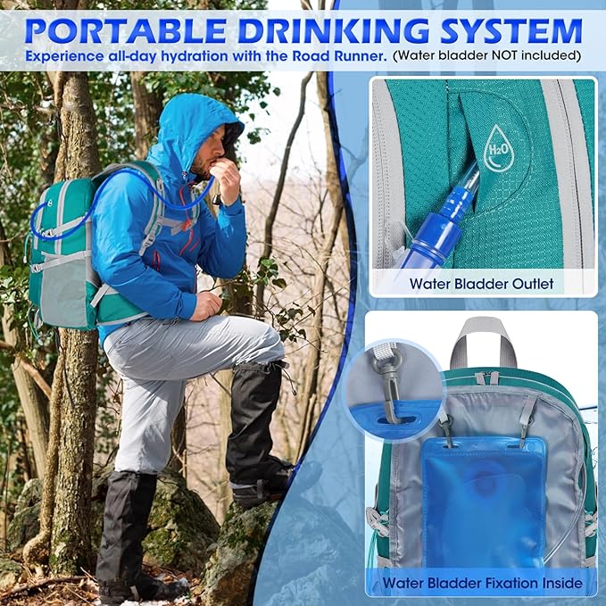 40L 新型パッカブルポリエステルハイキングデイパック軽量防 - Packable Daypack Foldable のレビューと価格