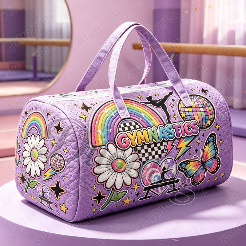 芸術体操柄プリントハンドバッグ 旅行用 2Dフラットキルト体 - Shoe Bag Travel のレビューと価格