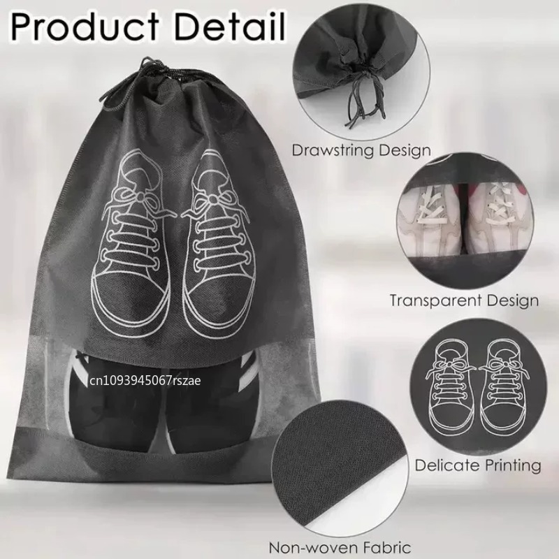 1-3個入りダストシューズバッグ、旅行用ポータブル不織布防水 - Shoe Bag Travel のレビューと価格