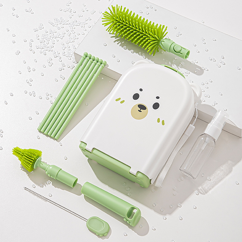 トラベル哺乳瓶ブラシセット - 新生児に安全なシリコン製クリ - Travel Accessories For 2 Year Old のレビューと価格