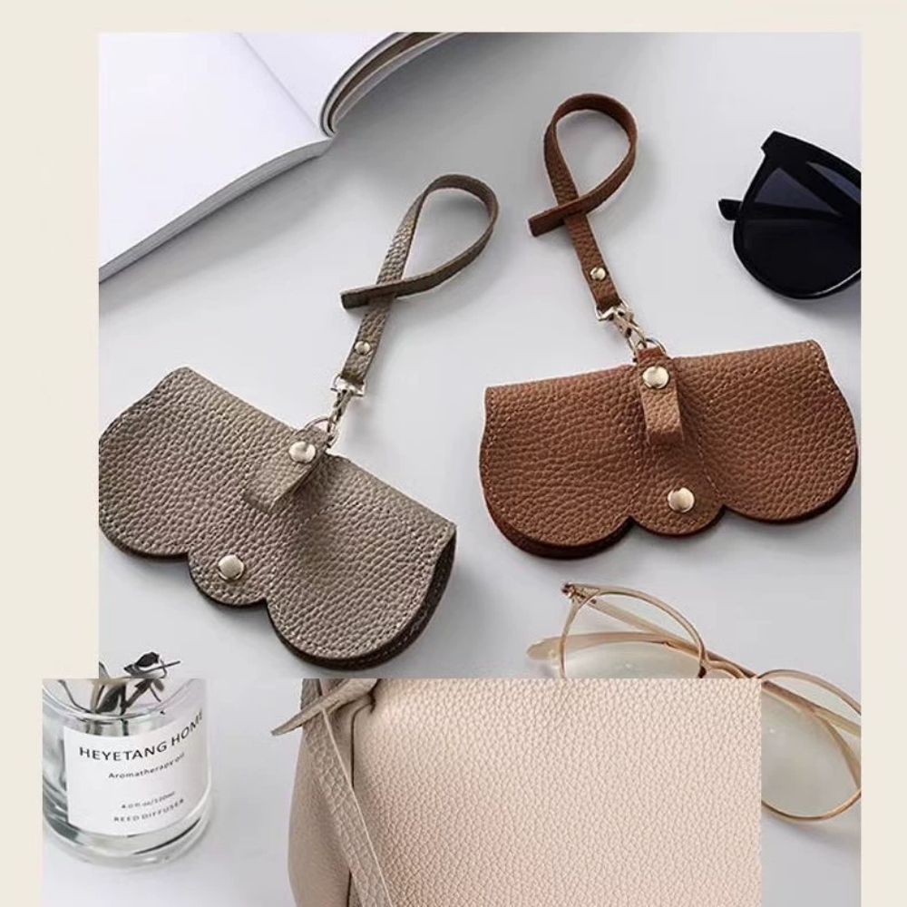 1pc ライチエンボス加工メガネカバーかわいい吊り下げ PU - Travel Reading Accessories のレビューと価格