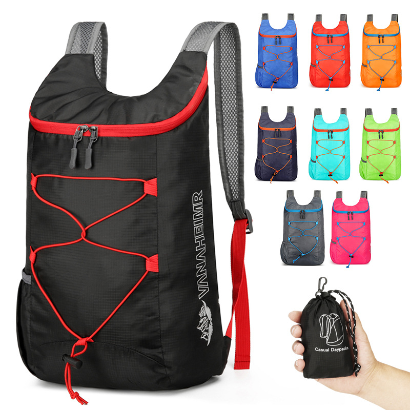 折りたたみ式ハイキングバックパック 軽量 防水 アウトドア  - Packable Daypack Foldable のレビューと価格
