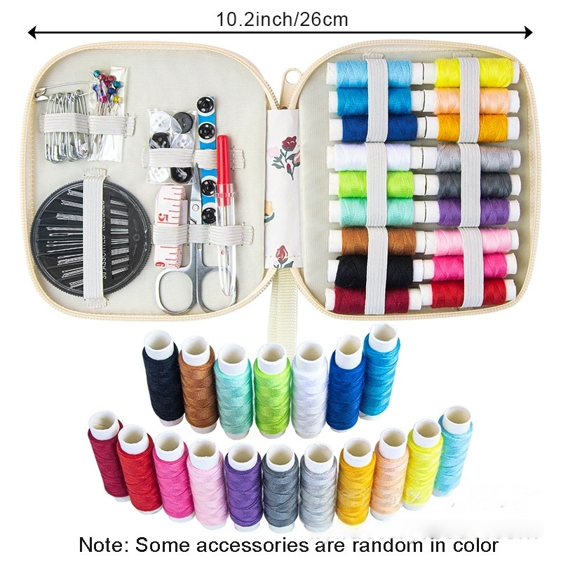 ミニ花柄裁縫キット 携帯用旅行針糸セット はさみ付き 巻尺付 - Travel Accessories To Sew のレビューと価格