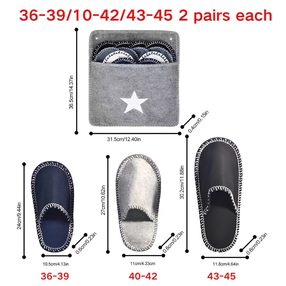 1セット6足入り使い捨てフェルトスリッパセット＆スターフェル - Shoe Bag Travel のレビューと価格