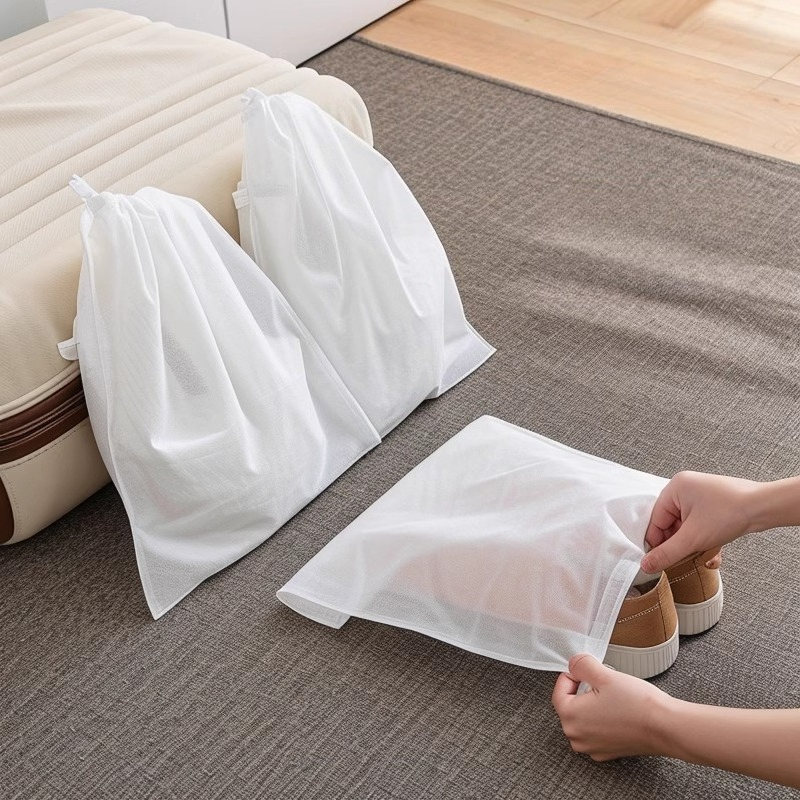 巾着靴収納袋防塵通気性速乾オーガナイザーポーチ旅行ホームクロ - Shoe Bag Travel のレビューと価格