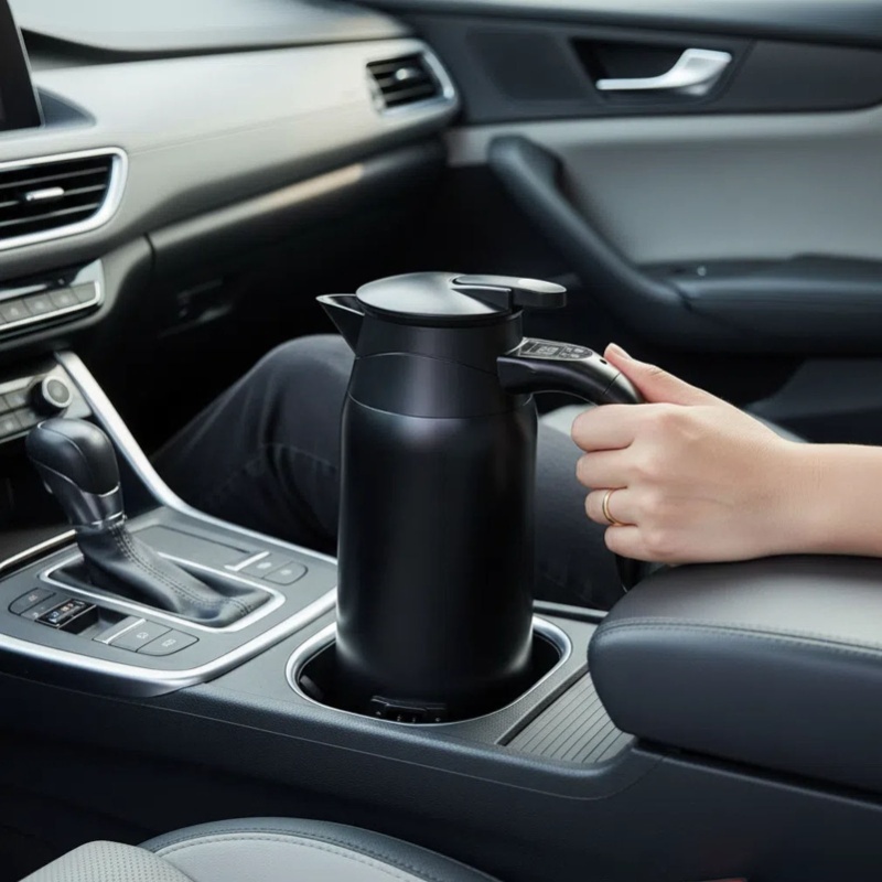 携帯用車載電気ケトル 800ml 304ステンレス鋼 二重構 - Portable Travel Kettle のレビューと価格