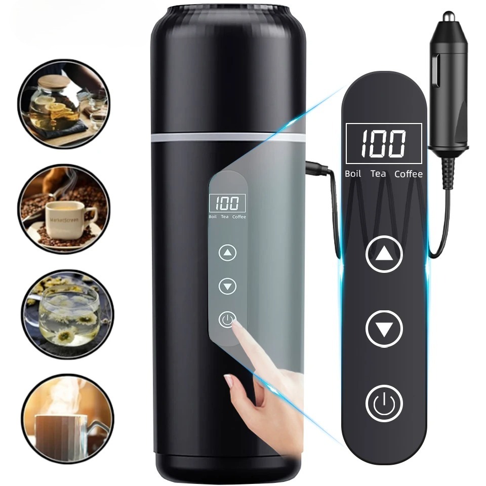 500ml 電気ケトル ポータブル 車載加熱カップ 12V/ - Portable Travel Kettle のレビューと価格