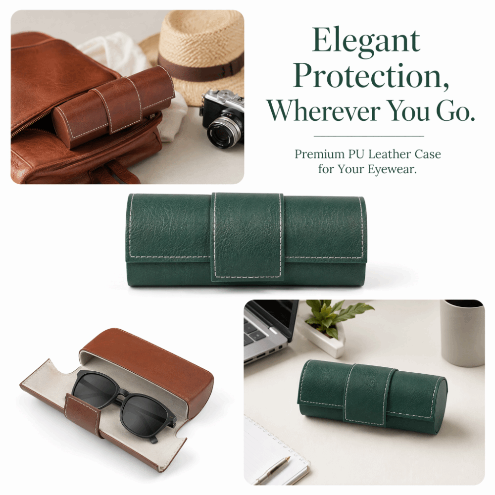 磁気閉鎖眼鏡ケース落下防止 PU レザー老眼鏡ボックスラップ - Travel Reading Accessories のレビューと価格