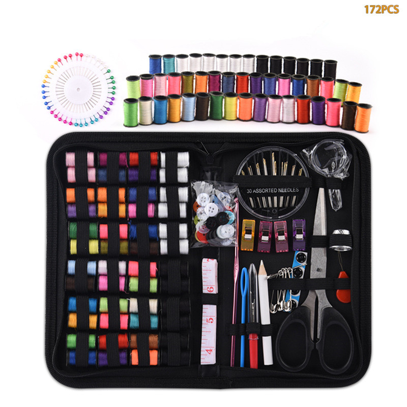 ポータブル収納バッグ付き裁縫キット、針、糸、はさみ、メジャー - Travel Accessories To Sew のレビューと価格