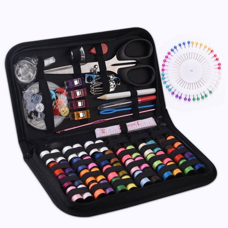 ポータブル収納バッグ付き裁縫キット、針、糸、はさみ、メジャー - Travel Accessories To Sew のレビューと価格