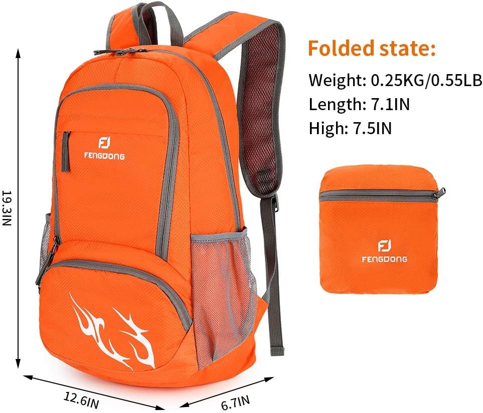 FENGDONG 35L 軽量折りたたみ式防水パッカブルトラ - Packable Daypack Foldable のレビューと価格